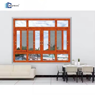 اثر شیشه ای دو لایه شیشه ای سخت OEM پنجره های آلومینیومی سفارشی ساخته شده
