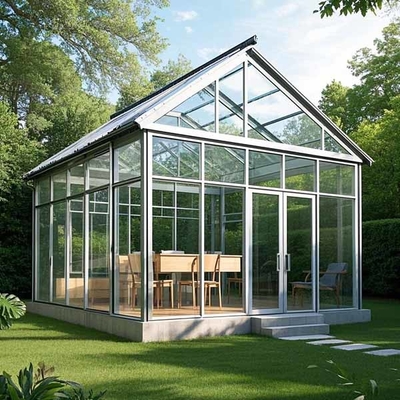 10x12 فوت اتاق خورشیدی محافظت از UV قاب آلومینیومی SunRoom عایق دوگانه